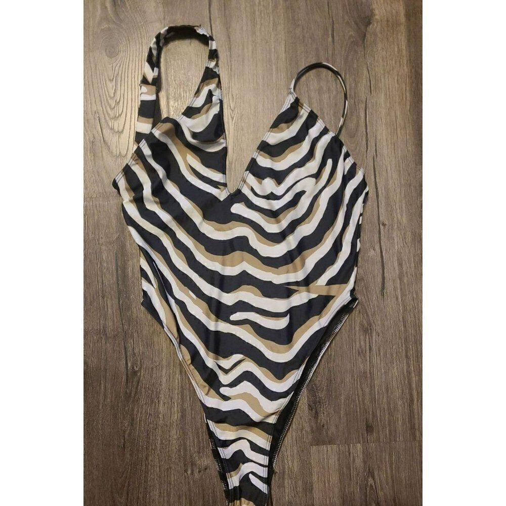 ICON Sexy One-piece High Hipped Cheeky Bathingsuit Women's Size XL